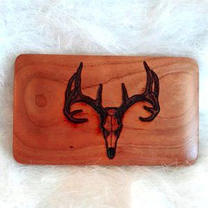 Laser Engraved Deer Head Belt Buckle